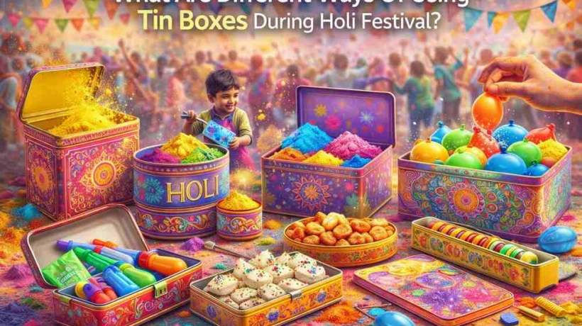 What Are Different Ways Of Using Tin Boxes During Holi Festival?