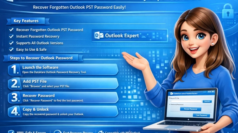 PST Password Recovery: How to Decrypt a Locked PST File and Access Data, Step-by-Step Process