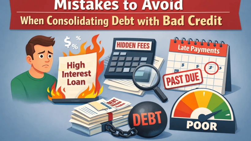 Mistakes to avoid when consolidating debt with bad credit