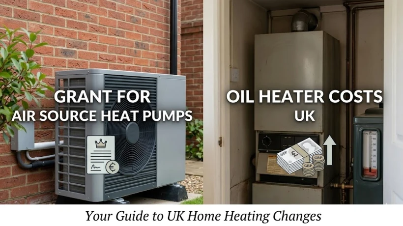 Grant for Air Source Heat Pumps & Oil Heater Costs UK