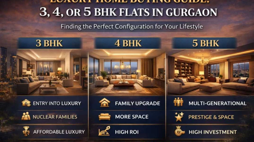 Luxury Home Buying Guide: Choosing Between 3, 4, and 5 BHK Flats in Gurgaon