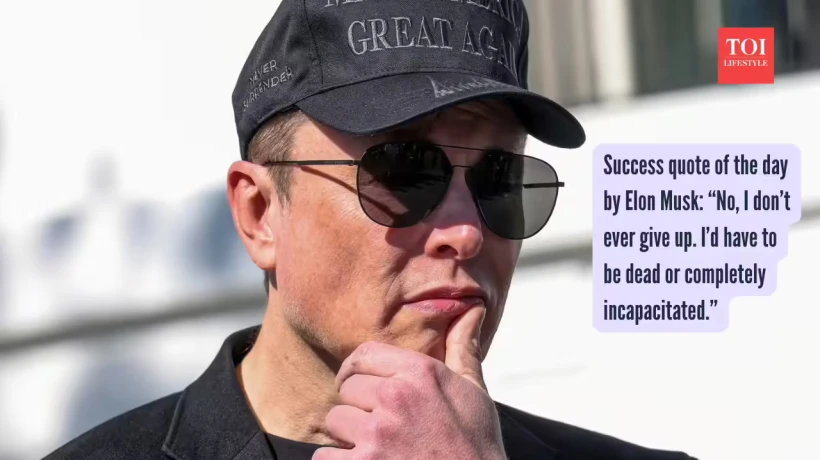 Success Quote of the Day by Elon Musk: “No, I don’t ever give up.”
