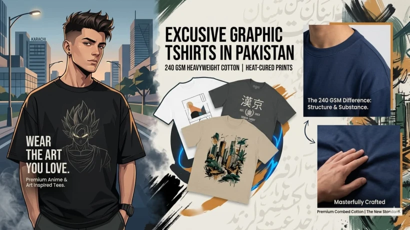 Exclusive Graphic T Shirt in Pakistan | Artistic & Anime Inspired Tees