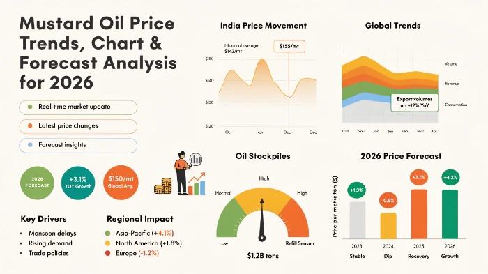 Mustard Oil Price Trend, Index, Chart & Forecast Insights 2026