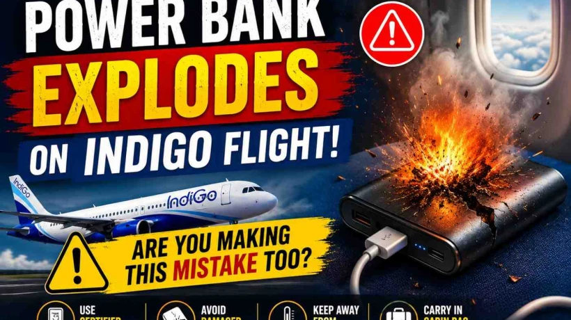 Power bank explodes on IndiGo flight! Are you making this mistake too?