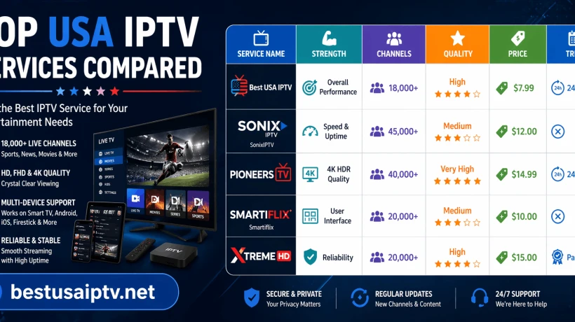 Top Best USA IPTV Services Compared – Find the Best IPTV for Streaming in 2026