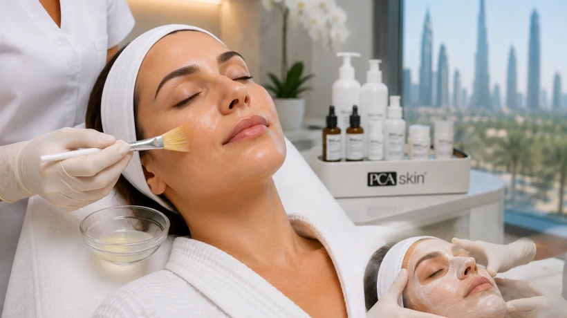Combining PCA Chemical Peel Treatment in Dubai with Facials