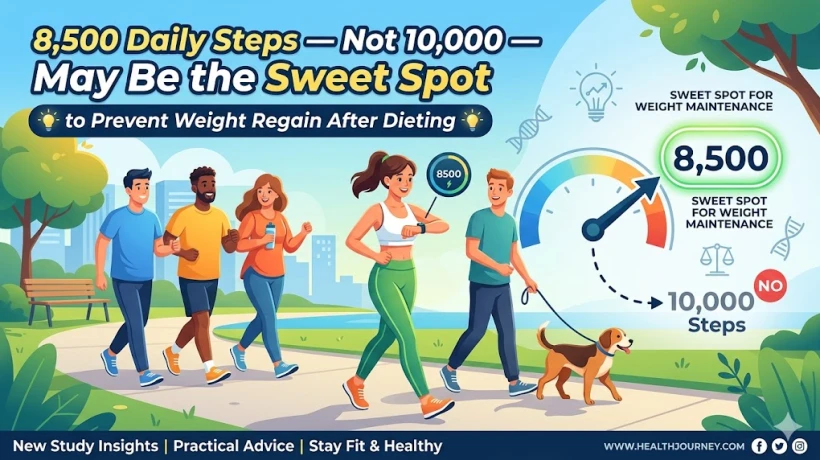 8,500 Daily Steps — Not 10,000 — May Be the Sweet Spot to Prevent Weight Regain After Dieting