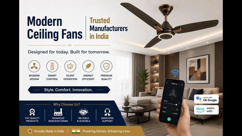 Modern Ceiling Fans | Trusted Manufacturers in India