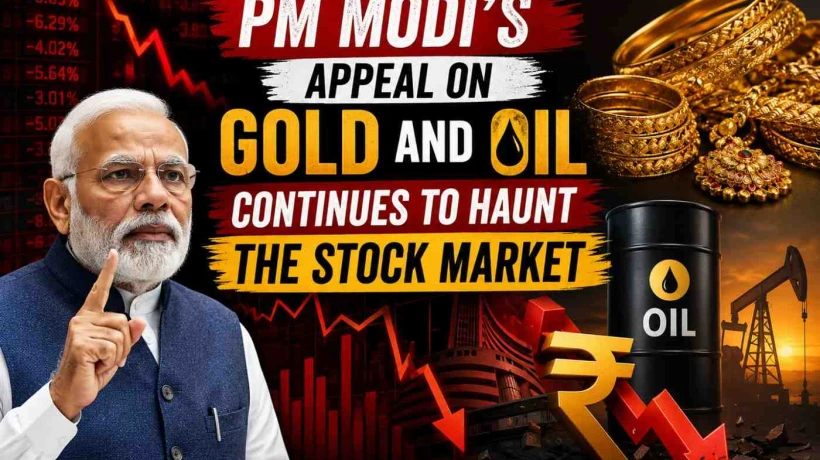 PM Modi's appeal on gold and oil continues to haunt the stock market, causing another crash.