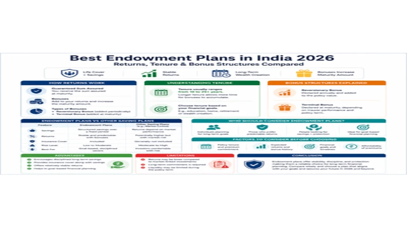 Best Endowment Plans in India 2026: Returns, Tenure & Bonus Structures Compared