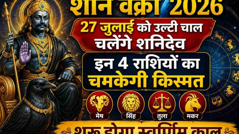 शनि वक्री 2026: 27 जुलाई को उल्टी चाल चलेंगे शनिदेव, इन 4 राशियों का चमकेगी किस्मत, शुरू होगा स्वर्णिम काल