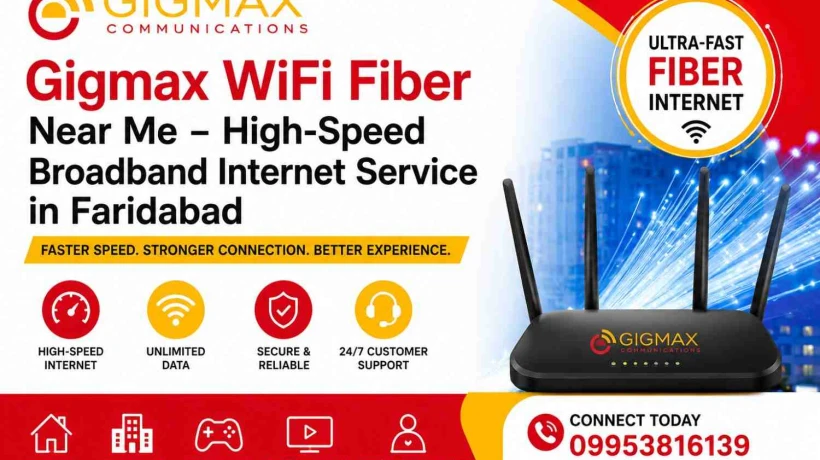 Gigmax WiFi Fiber Near Me – High-Speed Broadband Internet Service in Faridabad
