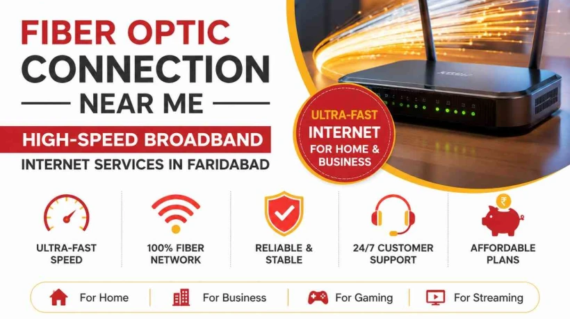Fiber Optic Connection Near Me – Gigmax High-Speed Broadband Internet Services in Faridabad