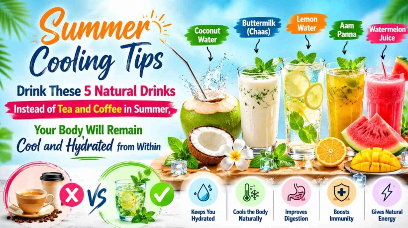 Summer Cooling Tips: Drink These 5 Natural Drinks Instead of Tea and Coffee in Summer, Your Body Will Remain Cool and Hydrated from Within