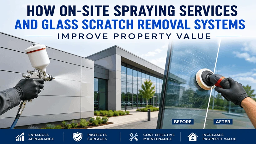 How On-Site Spraying Services and Glass Scratch Removal Systems Improve Property Value