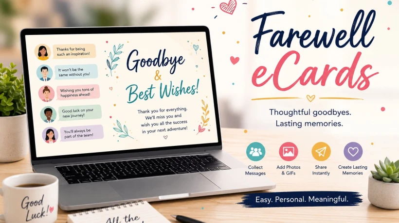 Make Every Goodbye Special with Free Farewell eCards | Group Farewell Card