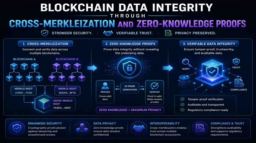 Blockchain Data Integrity Through Cross-Merkleization and Zero-Knowledge Proofs