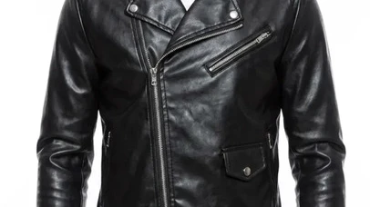 Ninja Stealth Men's Faux Leather Biker Jacket – Bold Style & Sleek Urban Edge