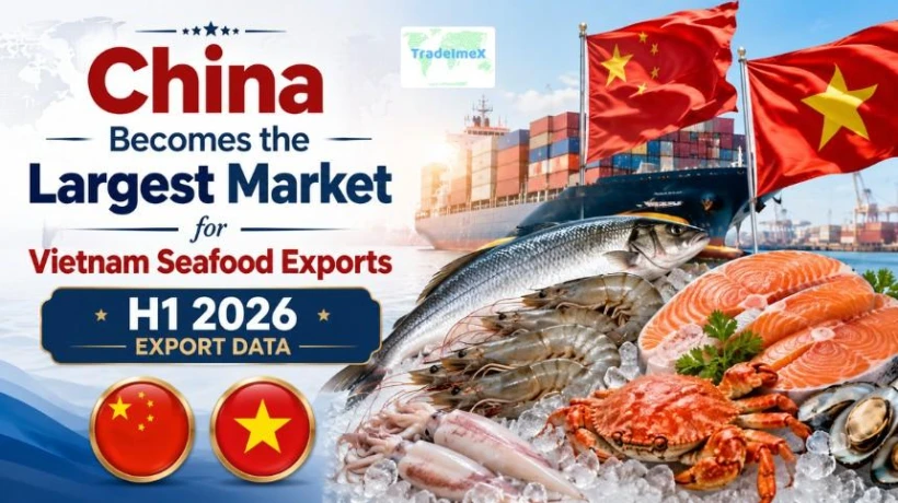 China Becomes the Largest Market for Vietnam Seafood Exports: H1 2026 Export Data