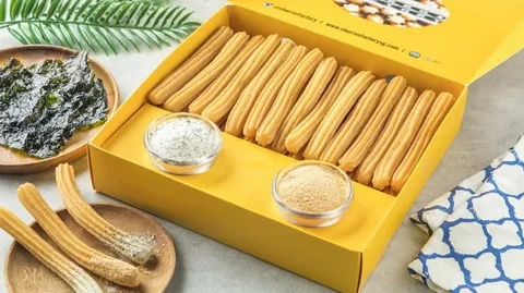 Custom Churros Boxes With Built-In Sauce Dipping Cups