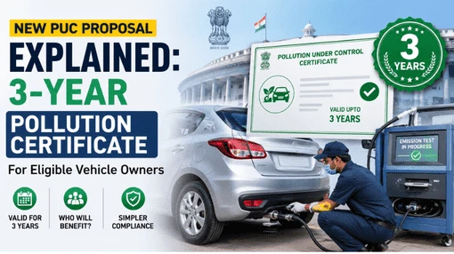New PUC Proposal Explained: 3-Year Pollution Certificate for Eligible Vehicle Owners