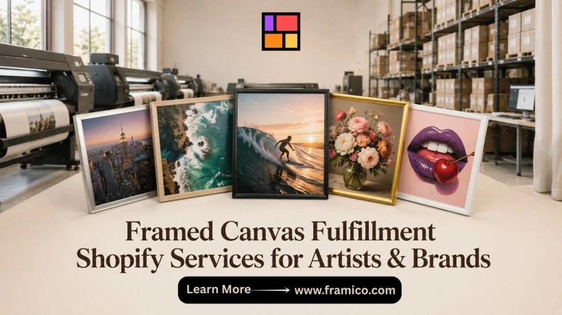 How Framico Delivers Reliable Framed Canvas Fulfillment Shopify Services