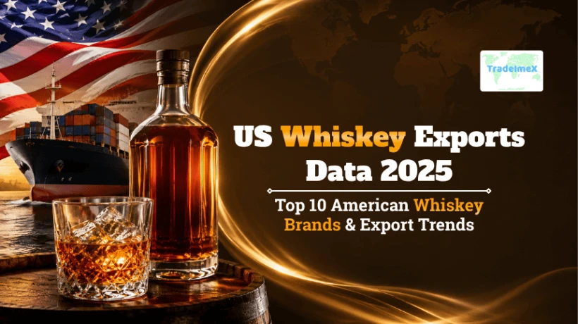 US Whiskey Exports Data 2025: Market Trends, Top Destinations, HS Code and Leading Brands