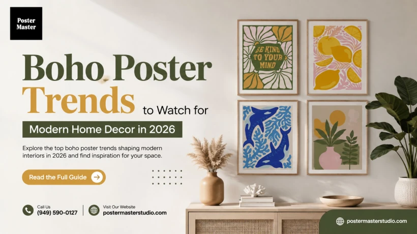 Boho Poster Trends to Watch for Modern Home Decor in 2026