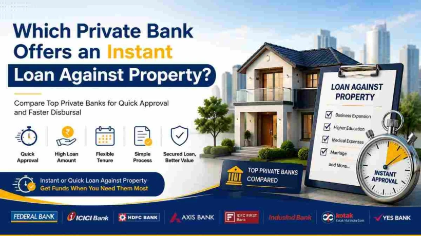 Which Private Bank Offers an Instant Loan Against Property?