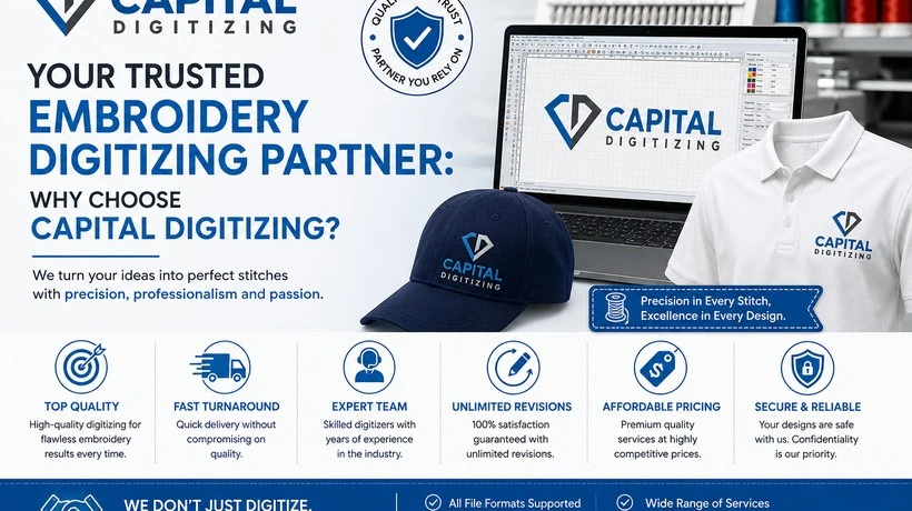 Your Trusted Embroidery Digitizing Partner: Why Choose Capital Digitizing?