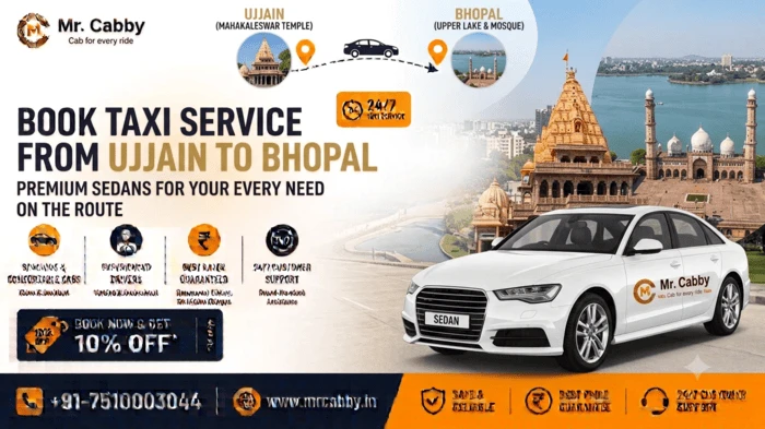 Ujjain to Bhopal Cab: Pickup, Drop & Booking Information