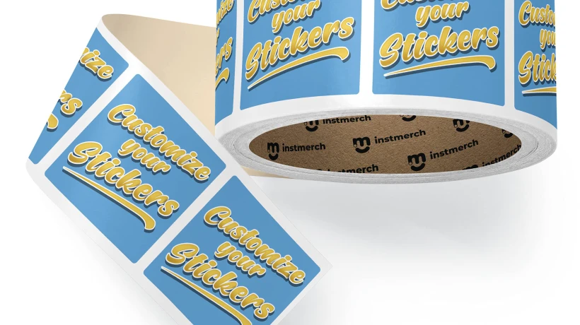 Custom Square Roll Labels for Packaging and Branding Use