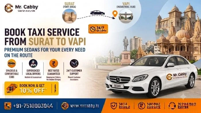 Surat to Vapi Cab: Plan Your Journey with Ease