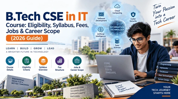 BTech CSE in IT Course: Eligibility, Syllabus, Fees, Jobs & Career Scope (2026 Guide)