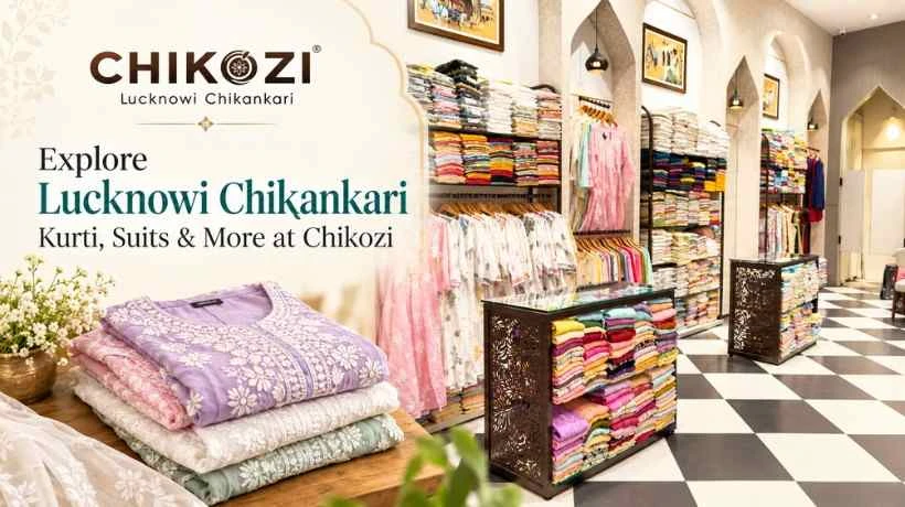 Explore Lucknowi Chikankari Kurti, Suits & More at Chikozi